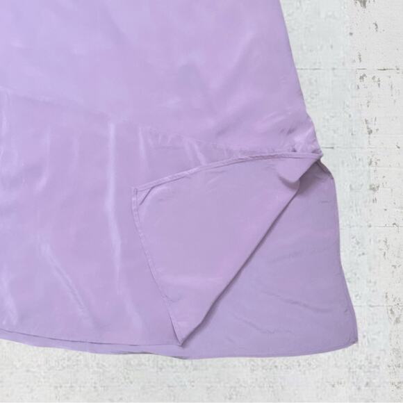 Equipment Jada Silk Slip Midi Dress Small Orchid Smoke Asymmetric Hem Fairycore - Picture 10 of 16